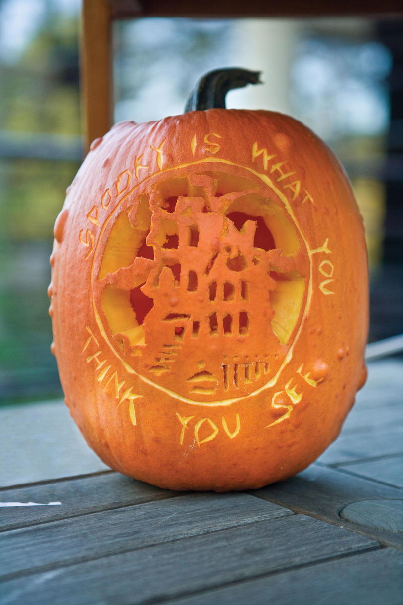 カボチャ Carving Ideas: Message Pumpkin