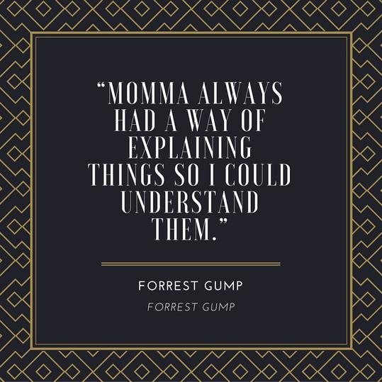 Para descanso Gump Momma Quote