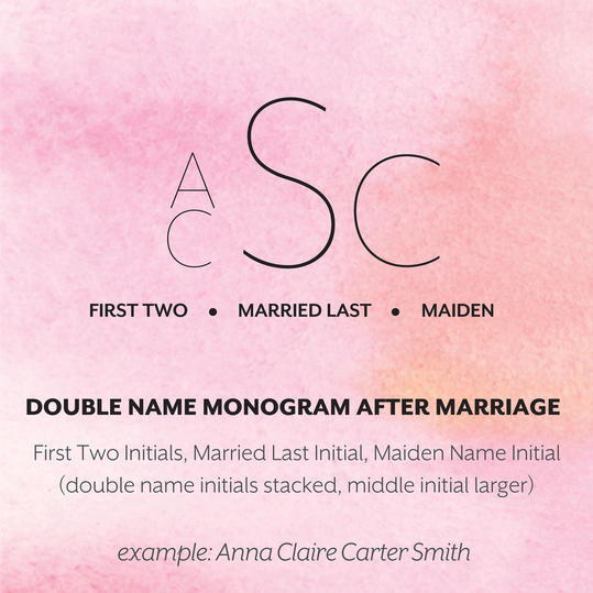 Casado Double First Name Monogram Format