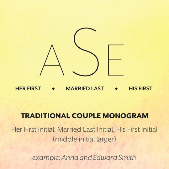 Traditionel Couple Monogram