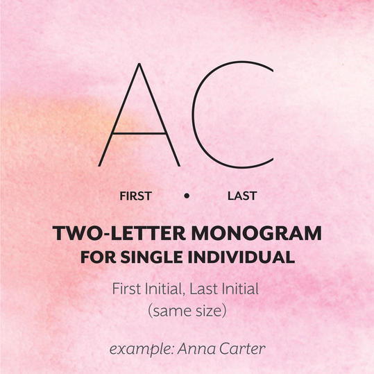 To Letter Monogram Format