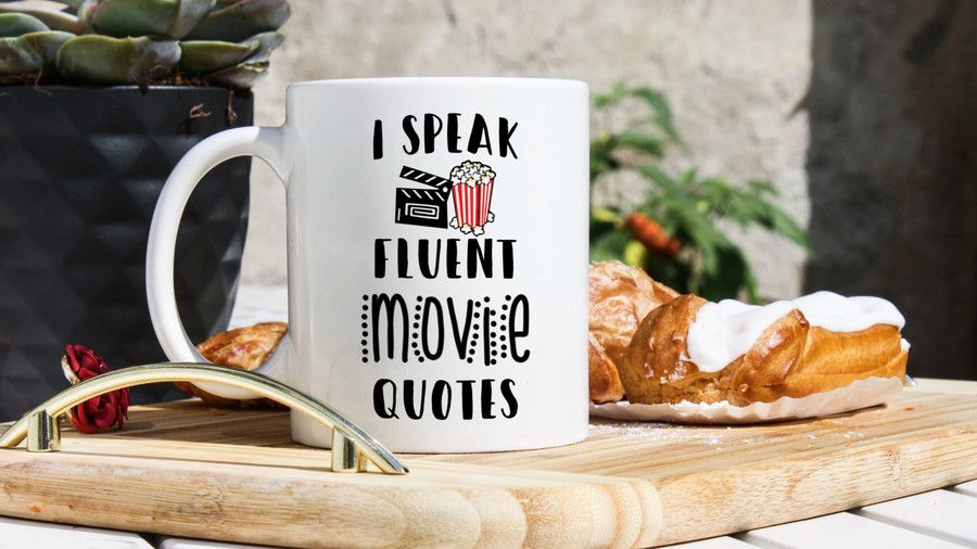 أنا Speak Fluent Movie Quotes Mug