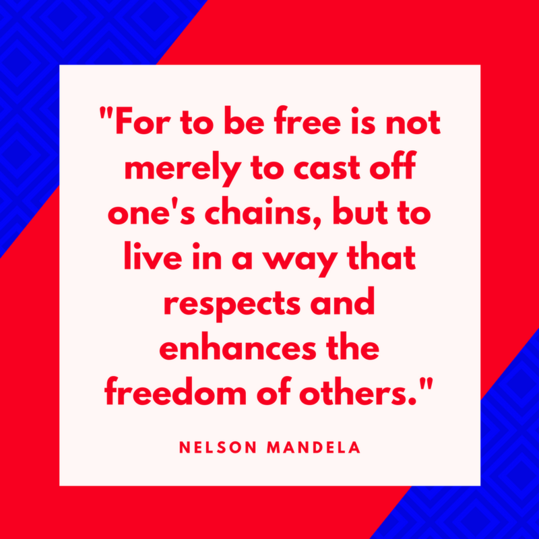 нелсон Mandela on Freedom