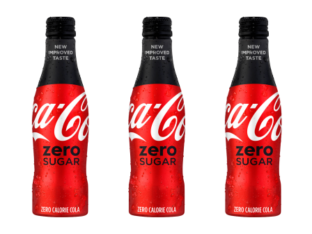 nuevo Coke Zero bottles