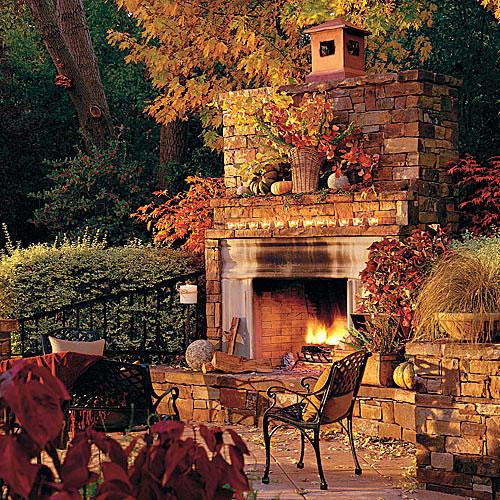 Свободно стояща outdoor fireplace 