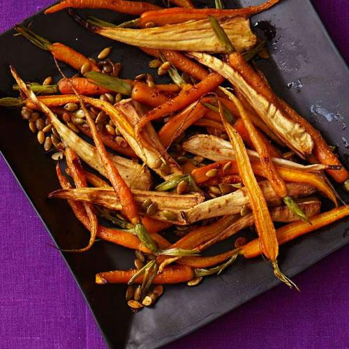 печено spiced parsnips and carrots recipe
