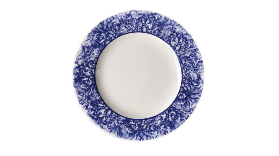 Caskata Peony Charger Plate in Blue