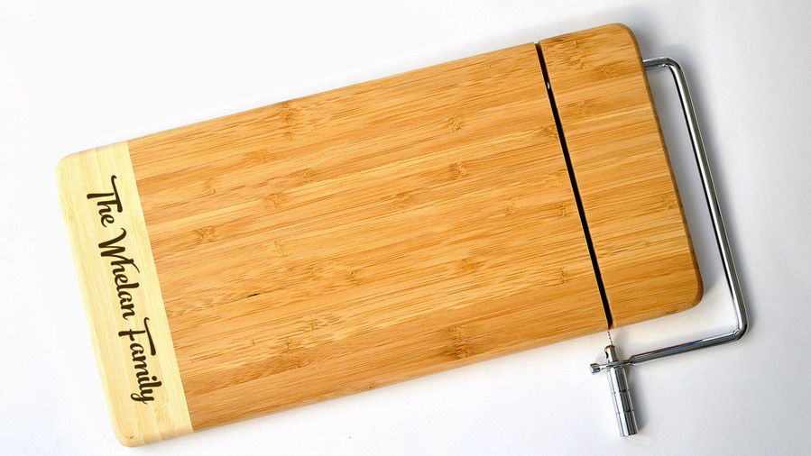 مطبخ Gadgets Engraved Cheese Board with Built in Slicer
