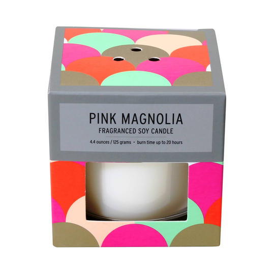 SOHO Brights Pink Magnolia Glass Candle 