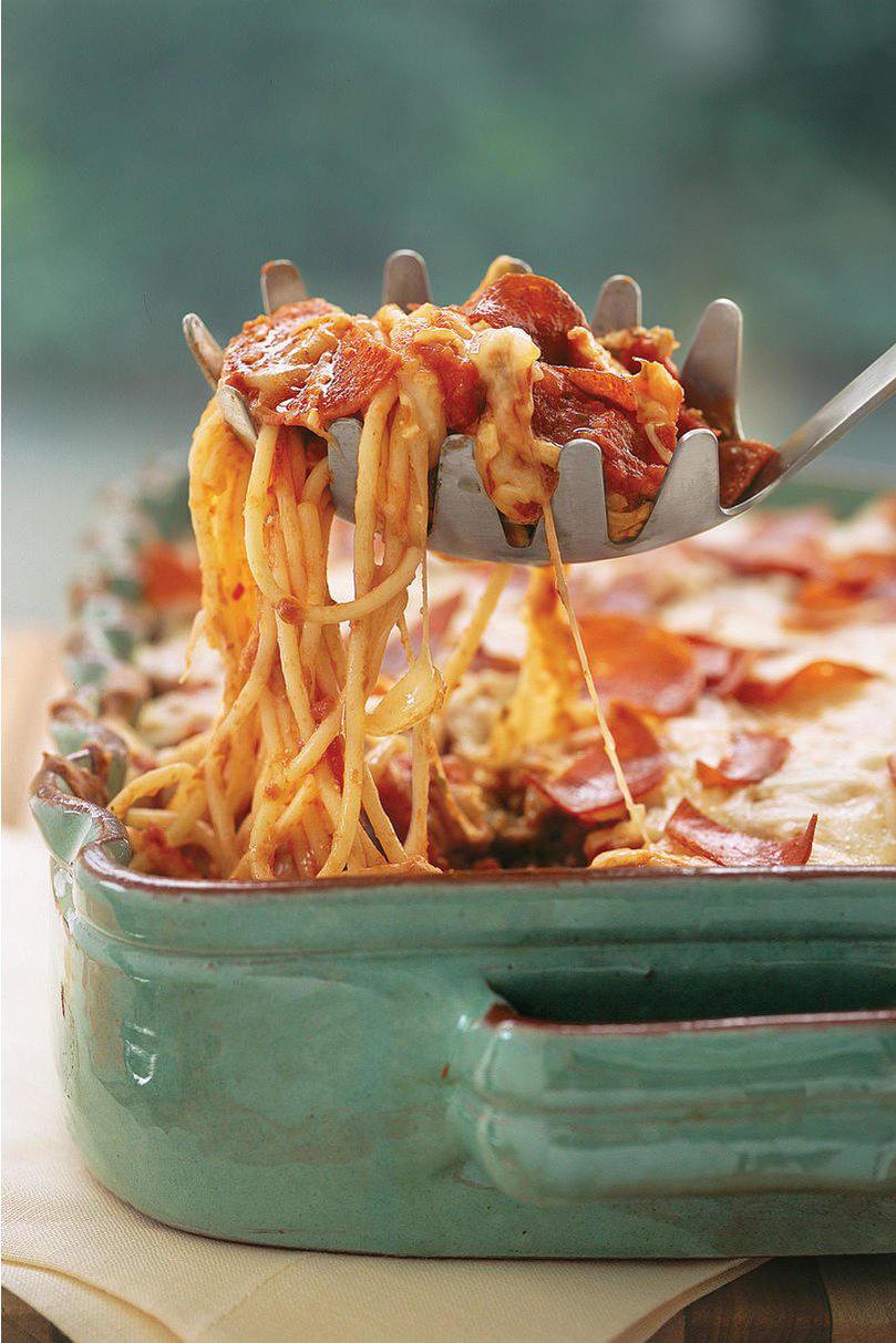 ピザ Spaghetti Casserole