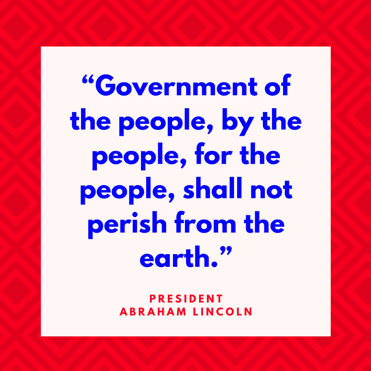 президент Abraham Lincoln on Democracy