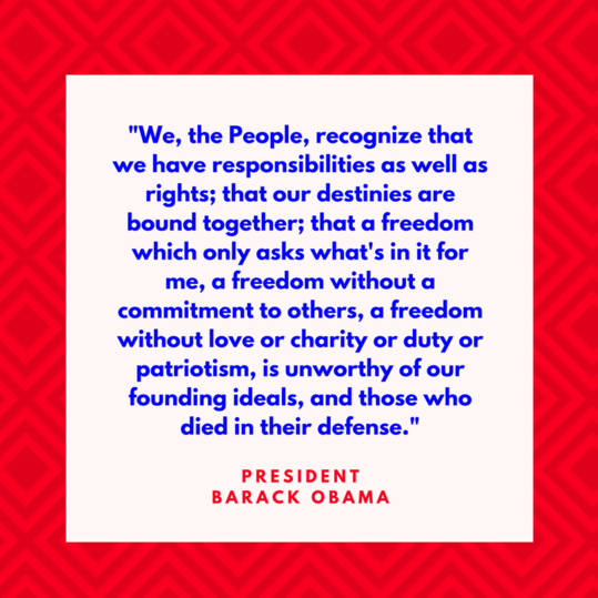 رئيس Barack Obama on Freedom