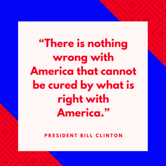 رئيس Bill Clinton on America