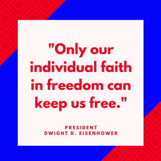 президент Dwight D. Eisenhower on Freedom