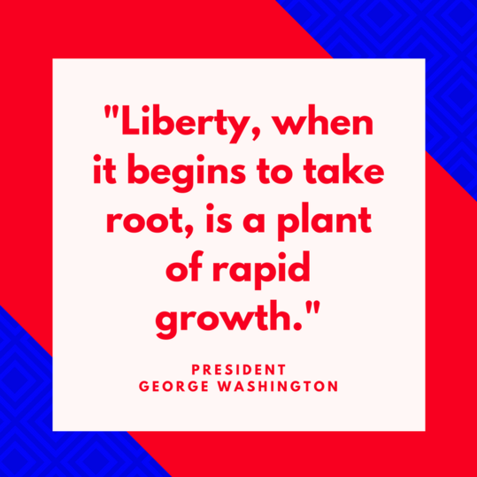 رئيس George Washington on Liberty