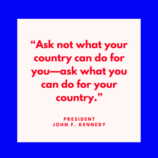 президент John F. Kennedy on America