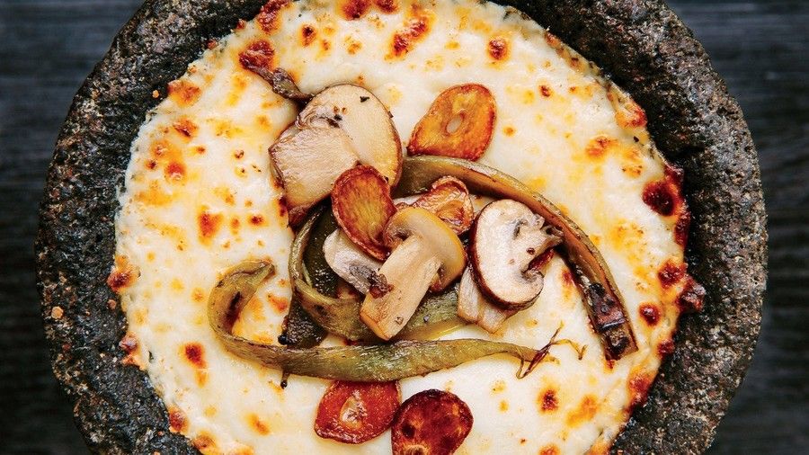 Queso Fundido with Mushrooms and Chiles Recipe