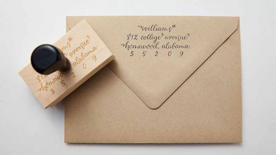 Kaligrafie Return Address Stamp