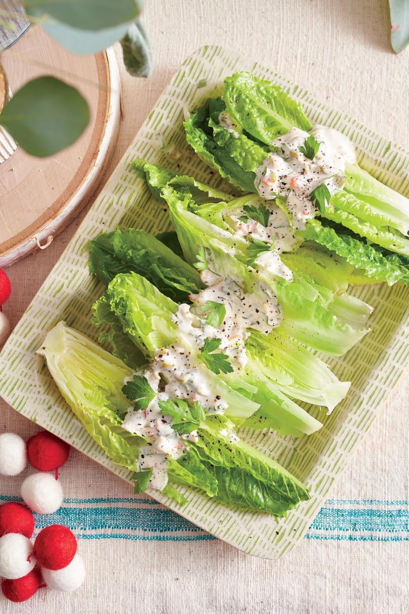 Romaine with Creamy Olive Dressing Recipe