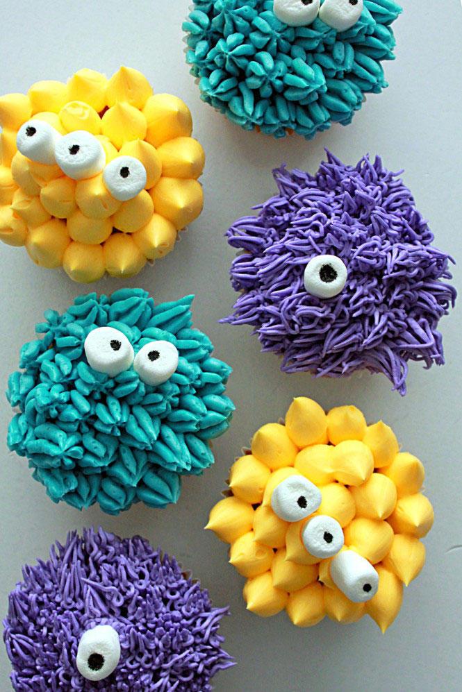 Fuzzy Monster Cupcakes