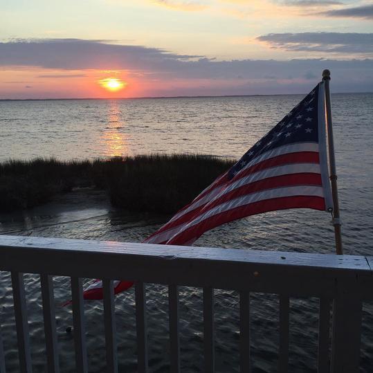 A Patriotic Outer Banks Sunset