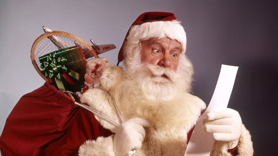 Santa Claus Reading His List
