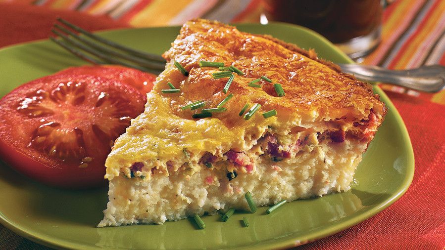 brunch for a Crowd Savory Ham and Swiss Breakfast Pie