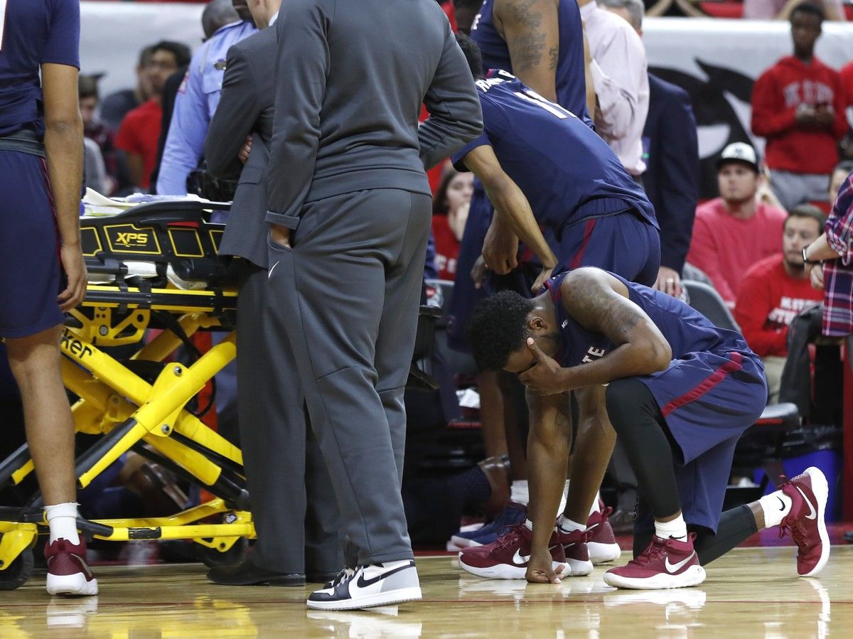 SC State Basketball Player collapses