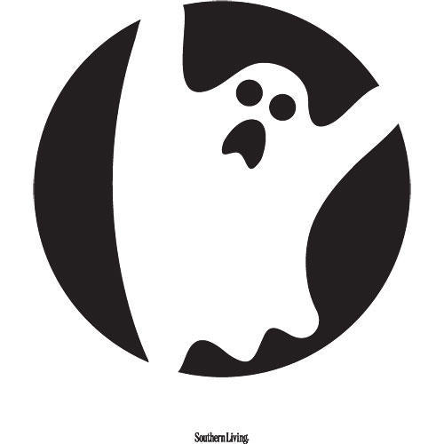 Страшен Ghost Pumpkin Carving Template