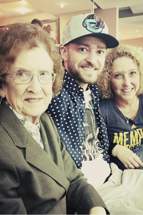 Justin Timberlake with Mom and Grandma