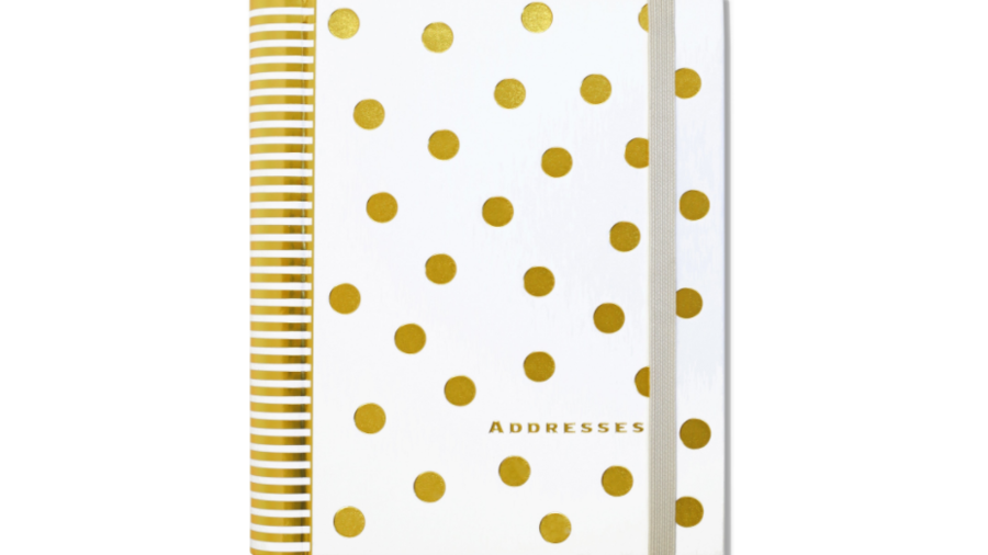 Guld Dots Large Address Book 