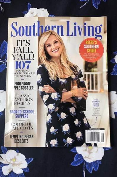 ريس Witherspoon on the Cover of Southern Living Magazine