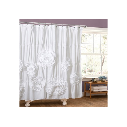 Serena White Shower Curtain