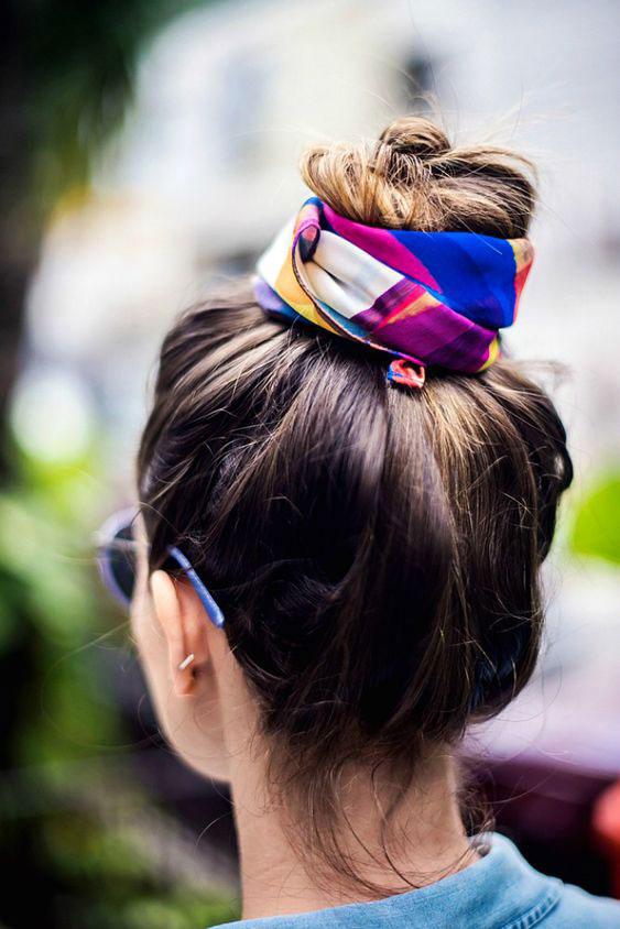 Silk-Wrapped Topknot 