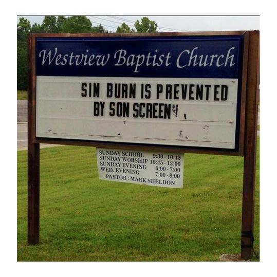 Kirke Signs So Funny It Might Be A SIn Sin Burn Is Prevented By Son Screen