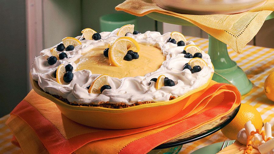 Limón-arándano Cream Pie
