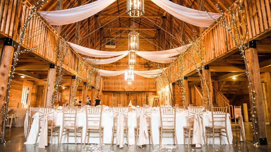 Glamorous Barn Wedding Reception 