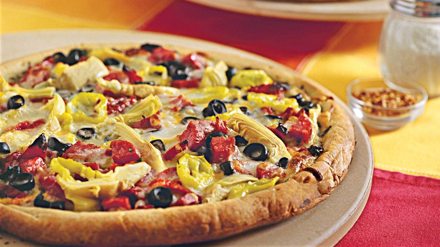 ピザ Recipes: Antipasto Pizza Recipe