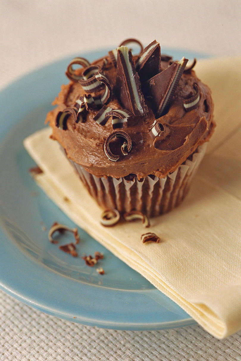 Chokolade-Mynte Cupcakes
