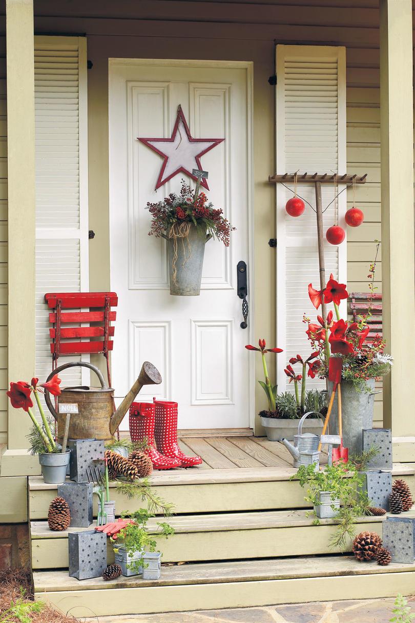 Коледа Decorating Ideas: Garden-Inspired Greeting
