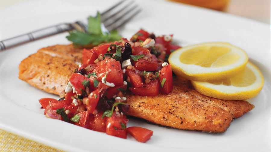 Pan-Seared Trout With Italian-Style Salsa