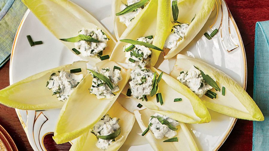 Appetizer Stuffed Endive with Herbed Goat Cheese