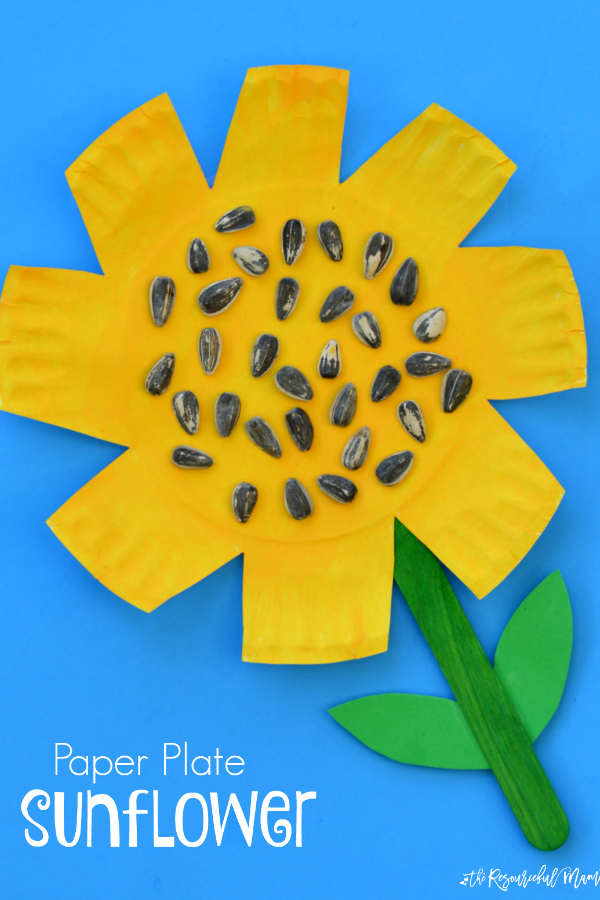 ورقة Plate Sunflower Craft