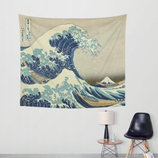 los Great Wave off Kanagawa Wall Tapestry