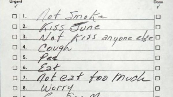 Johnny and June to do list