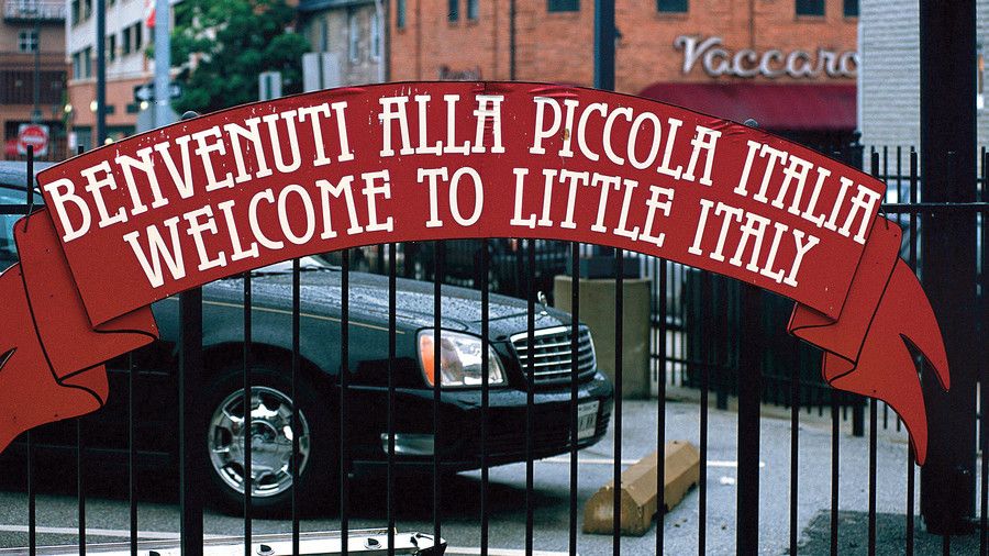 baltimore little italy welcome sign