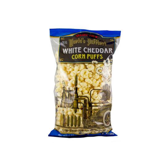 أبيض Cheddar Corn Puffs