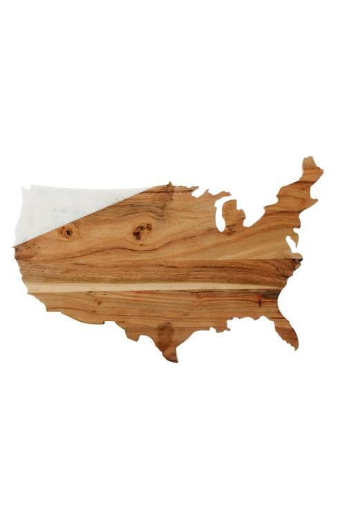 诺德斯特龙 USA Marble & Wood Serving Board