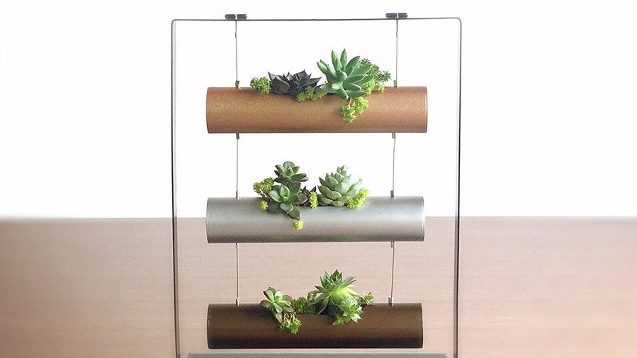 عمودي Succulent/Herb Planting Cylinder System