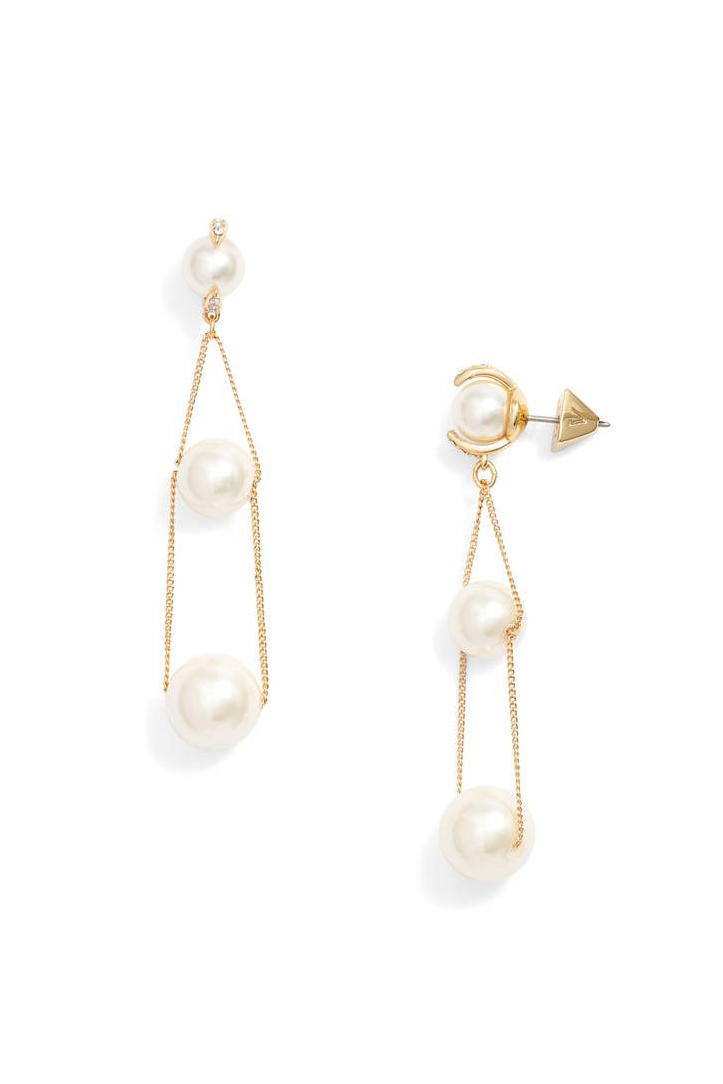 فينس Camuto Imitation Pearl Drop Earrings
